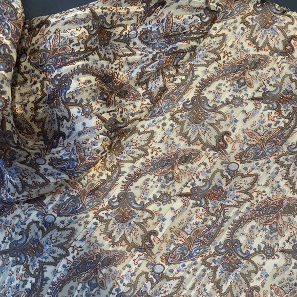 Greylin April Allover-Print ladies smock Puff-Sleeve Blouse size large - Picture 7 of 7